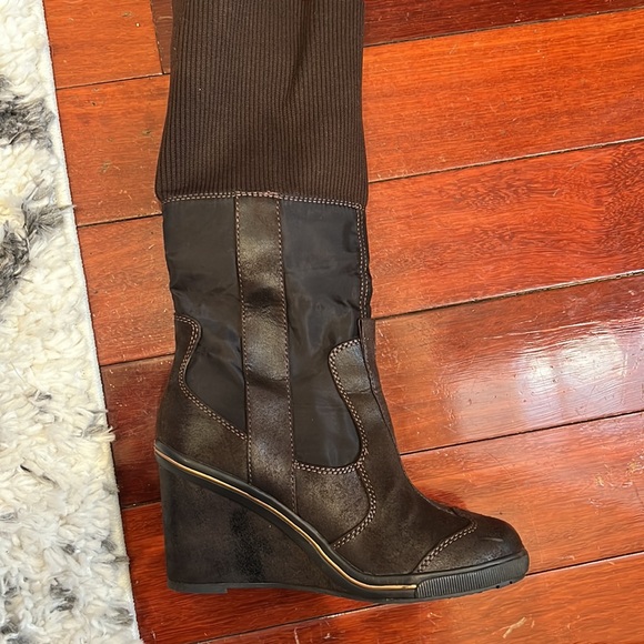 Brown wedge boot - Picture 8 of 8